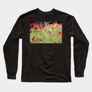 Summer meadow flowers in Yorkshire,UK Long Sleeve T-Shirt